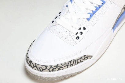 3 WHITE RETRO AIR JORDAN “UNC” 0823